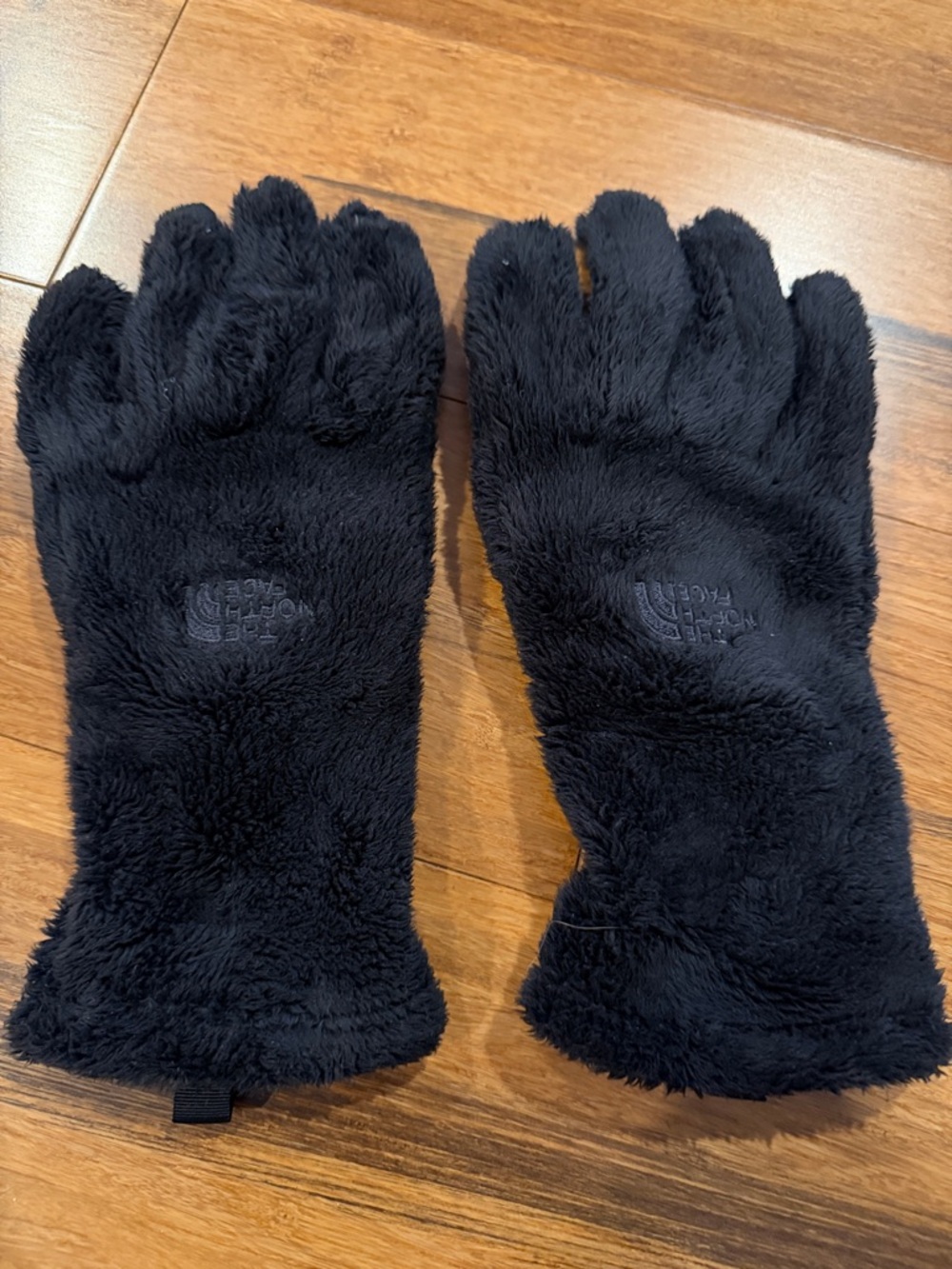 The North Face Black Plush Fleece Gloves - Womens Large